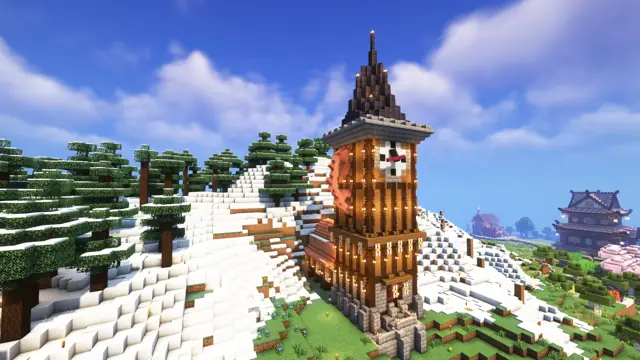 La tour de l'horloge dans la taïga — Capture d'écran de Athena Adventure